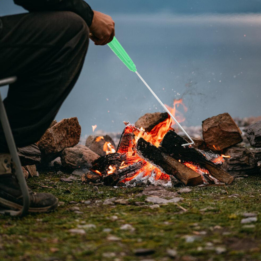 Campfire Poker Stick Outdoor Fireplace Tools Hook Firestock Fire Pit Poker