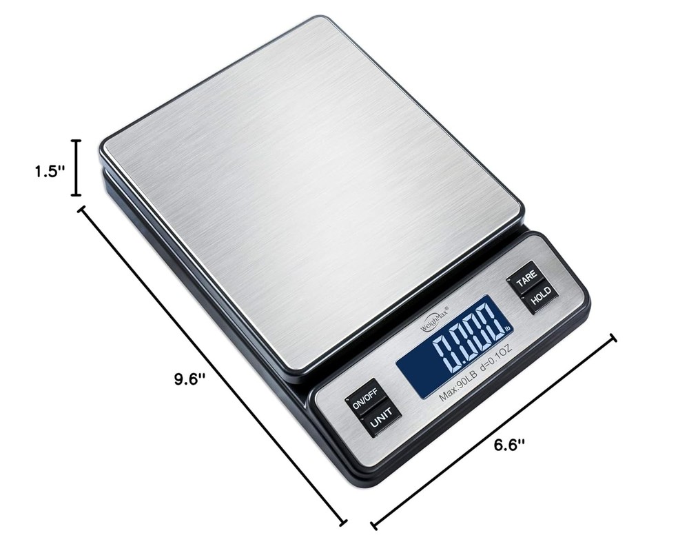 Weighmax Postal Scale Digital 90lb Stainless Steel