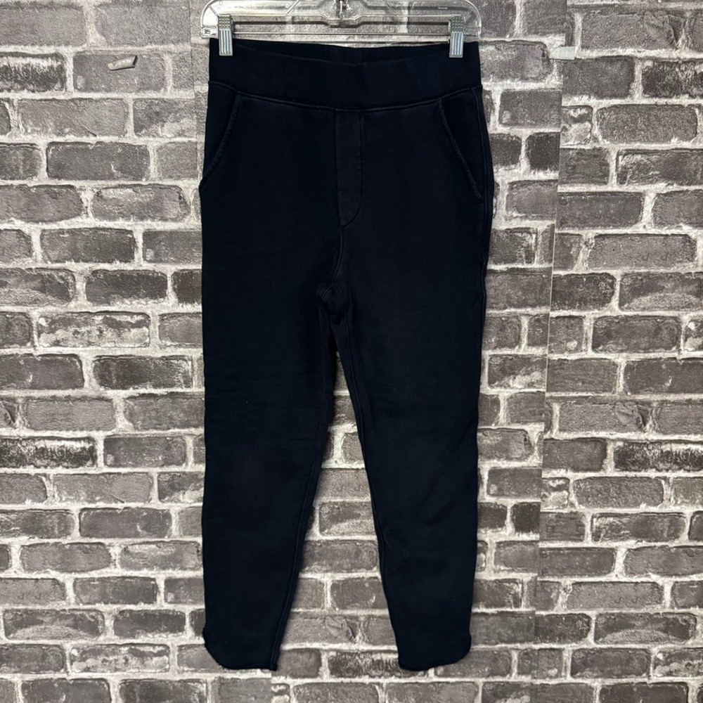 Frank & Eileen tulip hem ankle sweat pants black pockets SIZE SMALL S