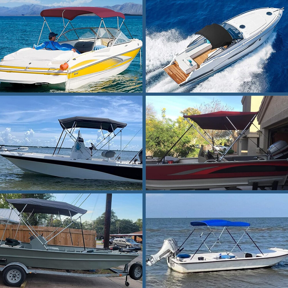 2Pack Double Bimini Top Strap with Hooks All Stainless Steel Hardware Adjustable