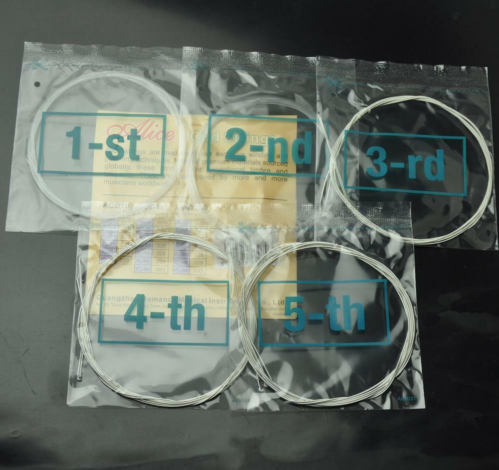 5Sets Alice UD OUD Strings Clear Nylon Silver-Plated Copper Alloy 10 Strings