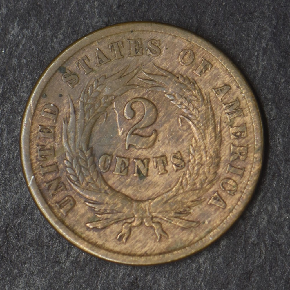 1864 Large Motto 2C Two Cent Piece - COINGIANTS -