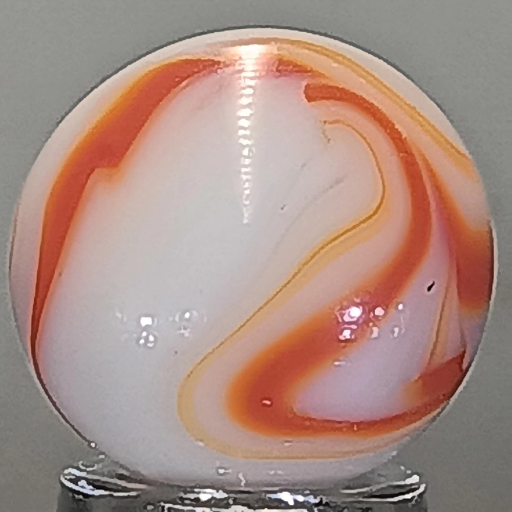 Vintage Swirl Marble .66 Inches Mint Condition Egg Shaped