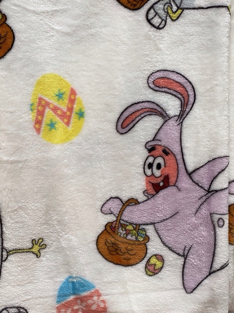 Spongebob Squarepants Patrick Easter Eggs Soft Throw Blanket 50” X 70” NEW