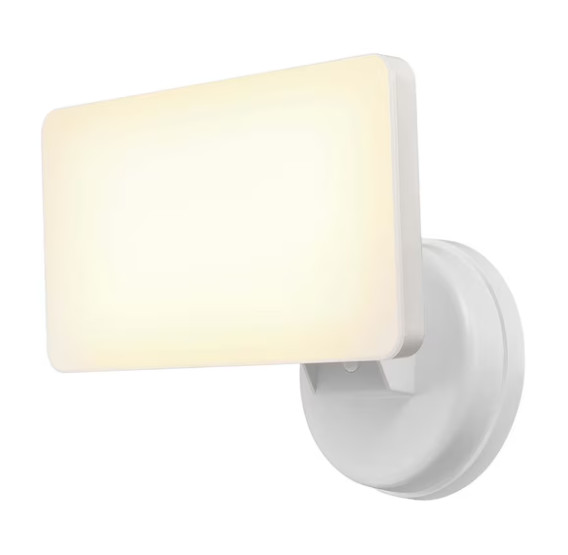 Utilitech Hardwired LED White 1 -Head Dusk-to-Dawn Flood Light 2500 -Lumen