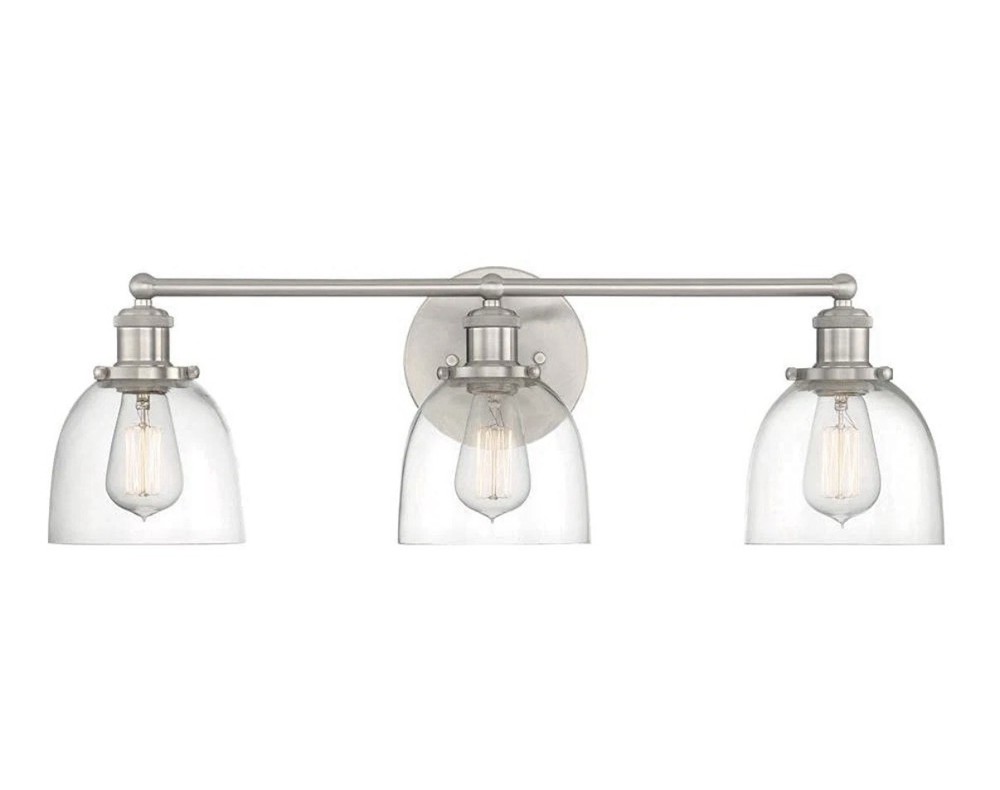 Home Decorators Collection Evelyn 3-Light Brushed Nickel Vanity Light