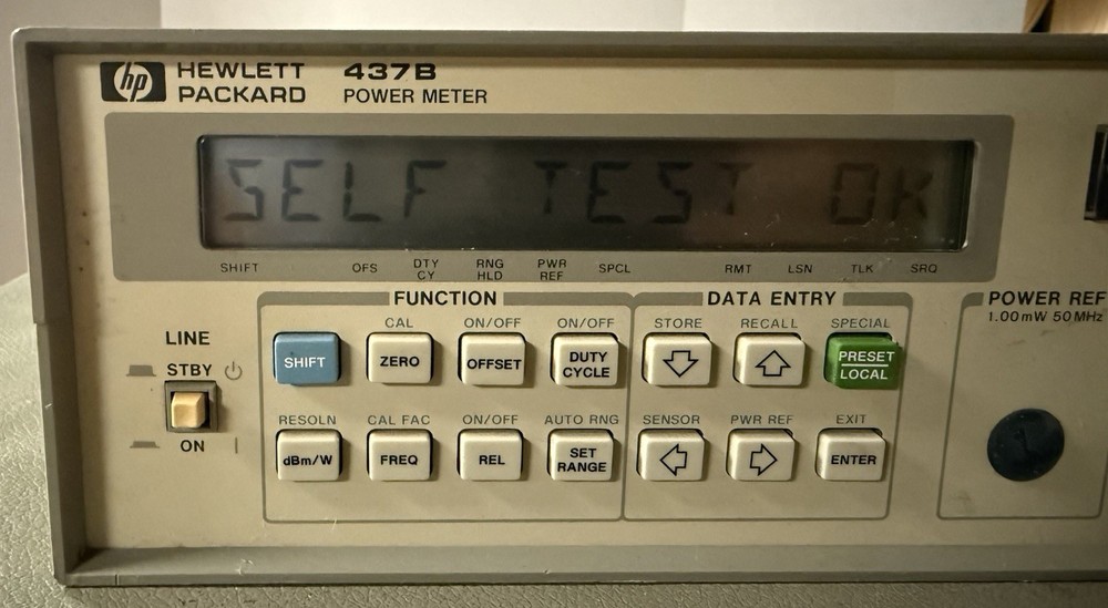 HP / Agilent 437B OPT.3 RF Power Meter Tested