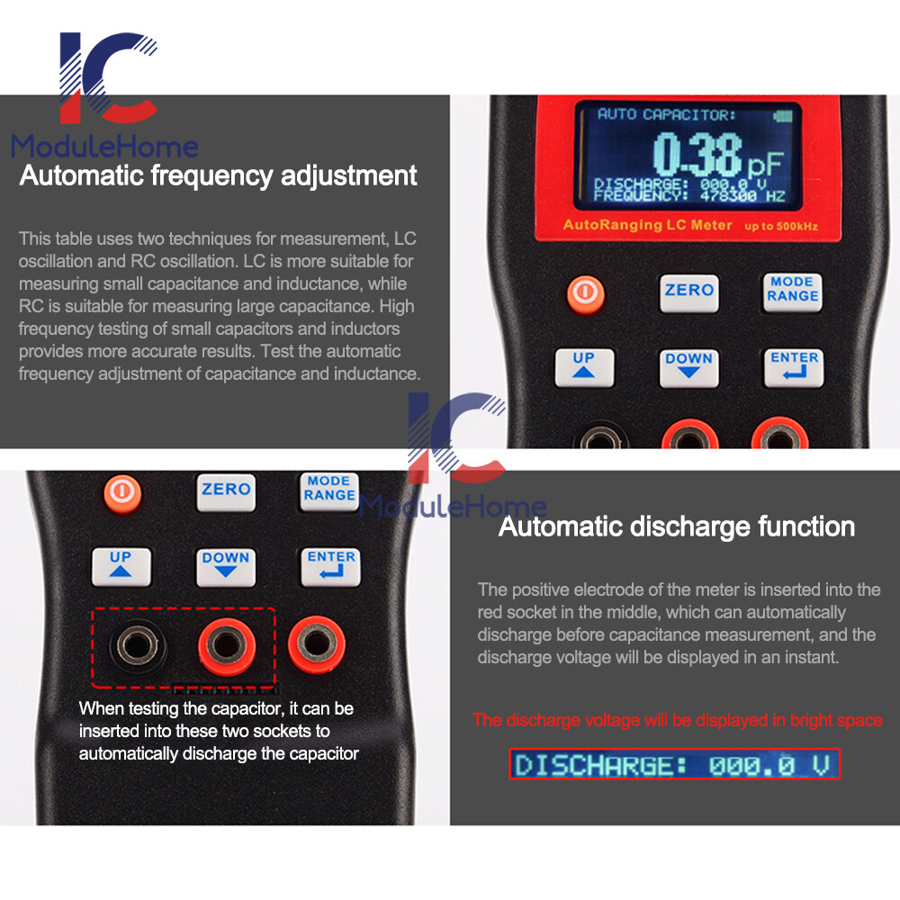 MLC500 Auto Range Capacitance Inductance Meter Digital Capacitance Tester New