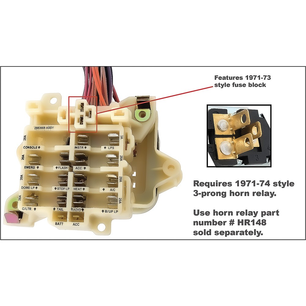 1970 Challenger Barracuda Cuda; Under-Dash Wire Harness; For Models With Rallye