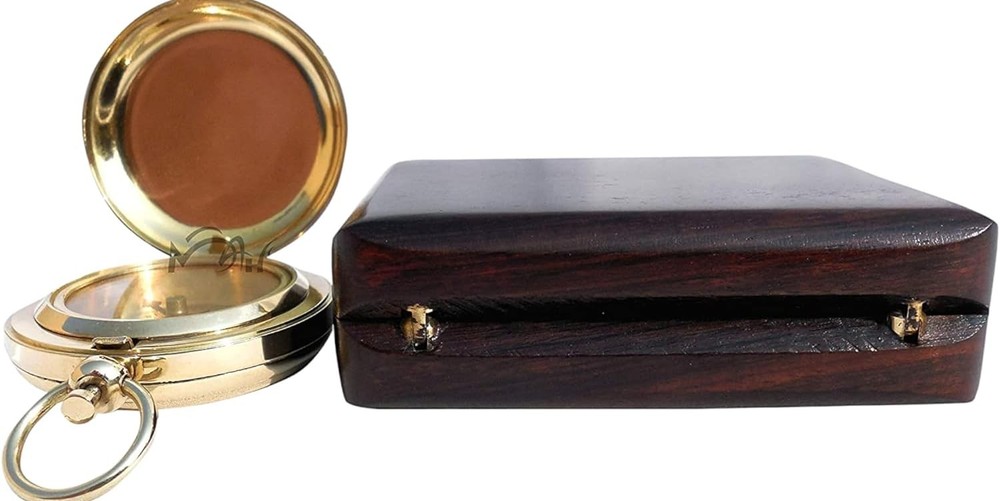 BRASS COMPASS ~ BRAND NEW Handmade Polished Brass Compass