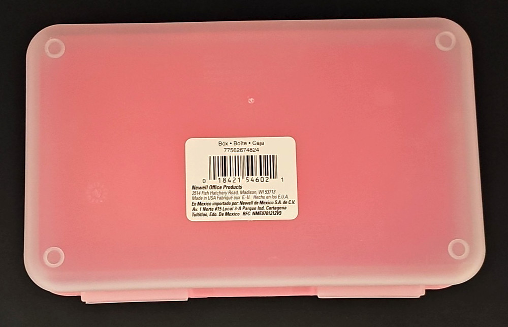 Vtg. Pink SPACEMAKER Pencil Box Eldon Storage Container