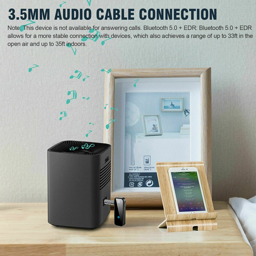 Universal 2 IN 1 Bluetooth 5.0 Audio Transmitter Receiver Adapter w/ 3.5mm Cable