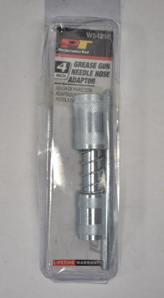 Performance Tool 4" Grease Gun Needle Nose Adaptor Tool Genuine OEM W54216