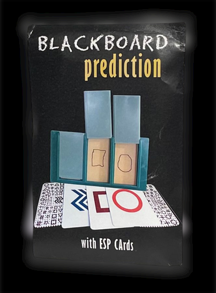 BLACKBOARD PREDICTION CARDS Mental Mind Reading Magic Trick ESP Set Frame Pocket
