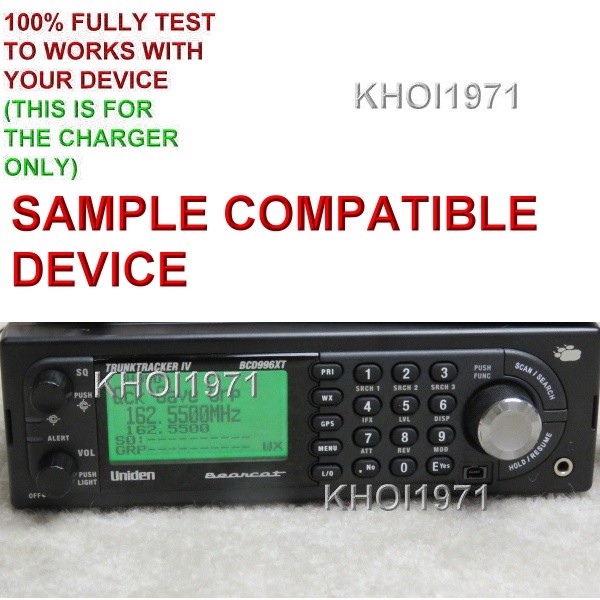 CAR power adapter FOR UNIDEN BEARCAT BCD996XT Receiver Scanner