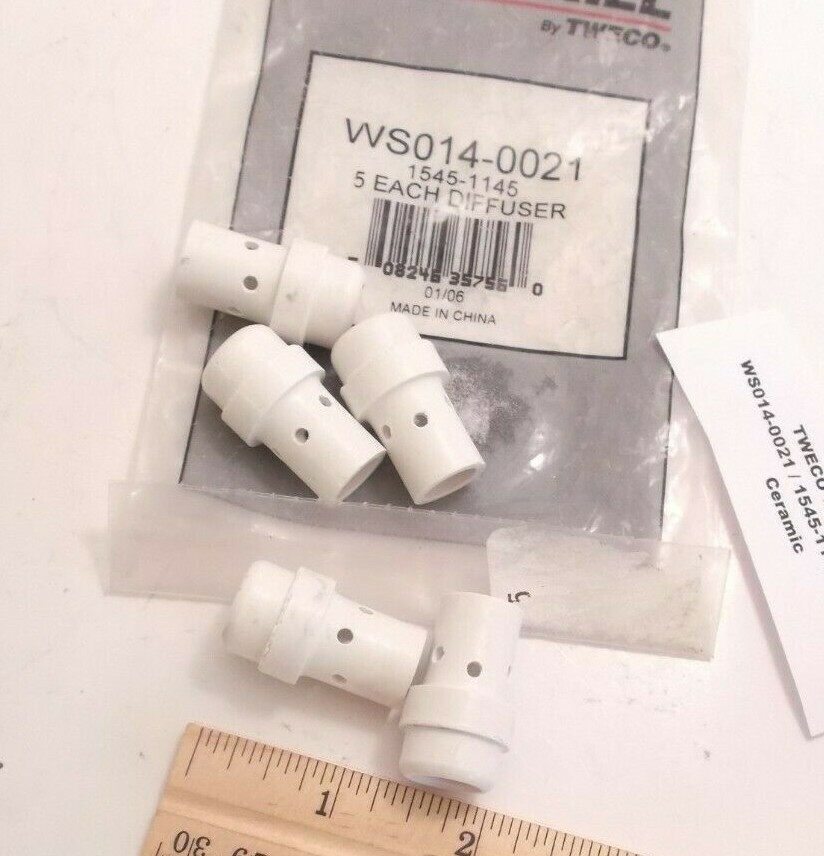 Bag of 5 TWECO WeldSkill WS014-0021 / 1545-1145 Diffusers - Ceramic -