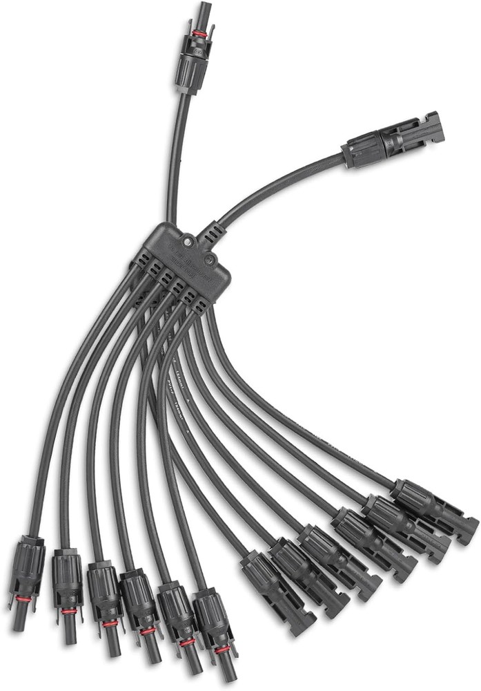 Solar Panel Connector 6 to 1 Solar Y Branch Solar Panel Splitter 6Way Solar P...