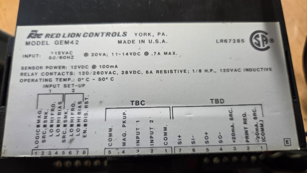 Red Lion GEM42000 6 Digit Counter