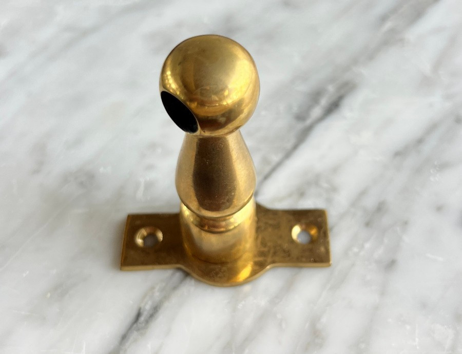 solid brass Cotswold gallery shelf rail ship railing 2 uprights & 1 meter rod