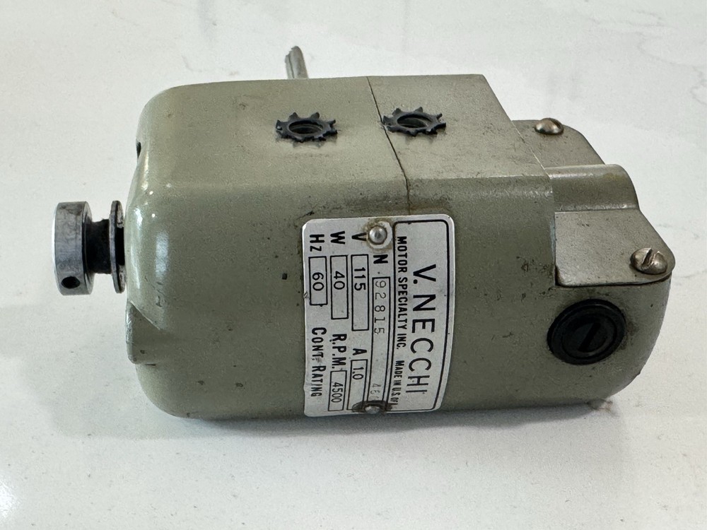 Original NECCHI Supernova Sewing Machine Motor, 1 Amp, Tested Works
