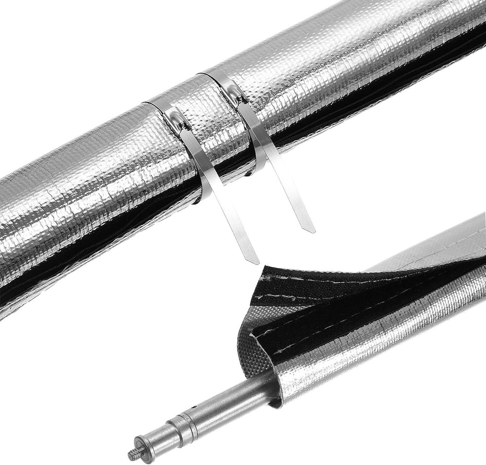 Heat Shroud Sleeve Aluminized Hose Wrap W/ Hook & Loop Closure High-Temperature