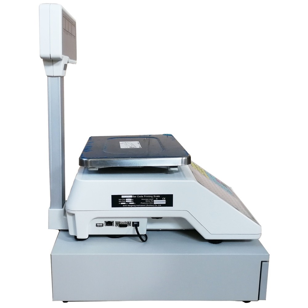 4-windows Display Electronic Scale with Cash Box Heat Sensitive Label Printer