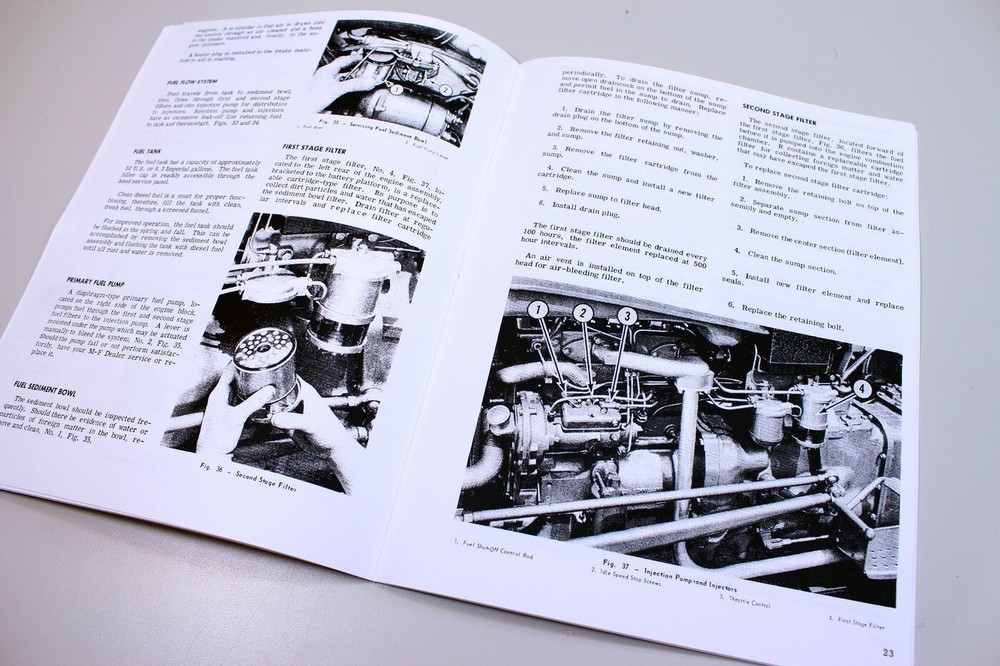 Set Massey Ferguson Mf35 35 Diesel Tractor Service Operator Manuals Technical