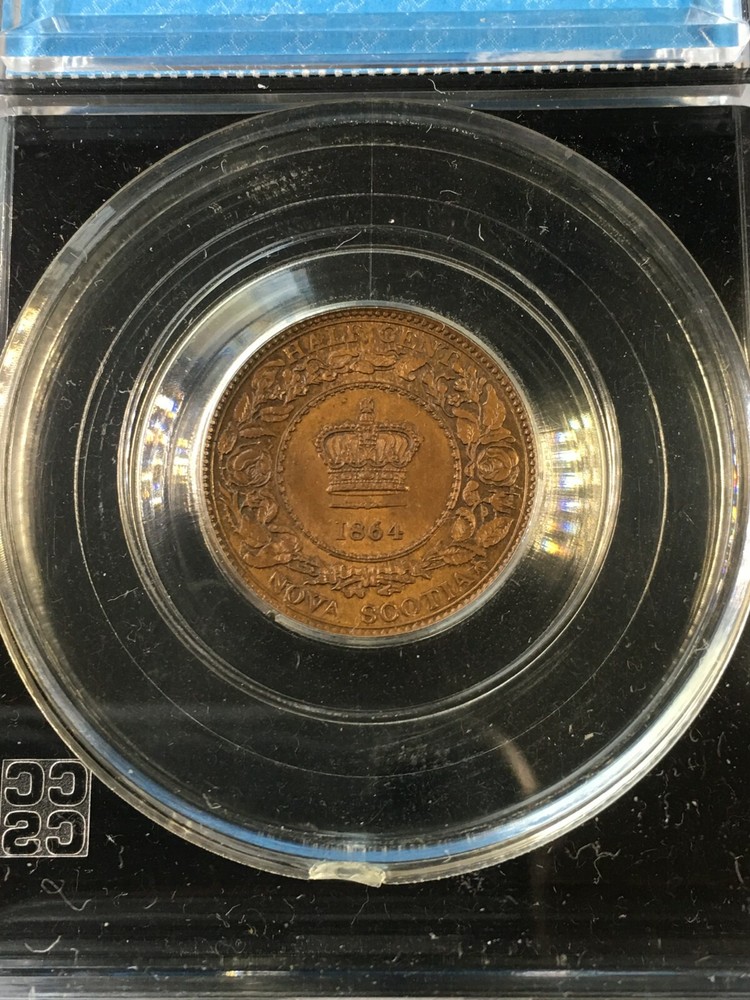 1864 CCCS Graded Nova Scotia ¢1/2 Cent, **MS-65** #2885