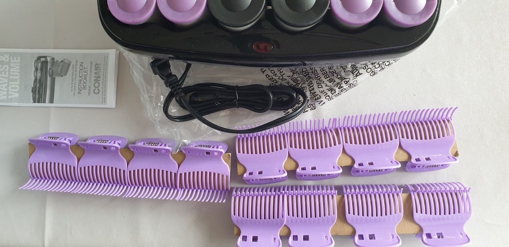 Conair Waves & Volume 12 Flocked Hair Rollers with Ceramic Infused Technology