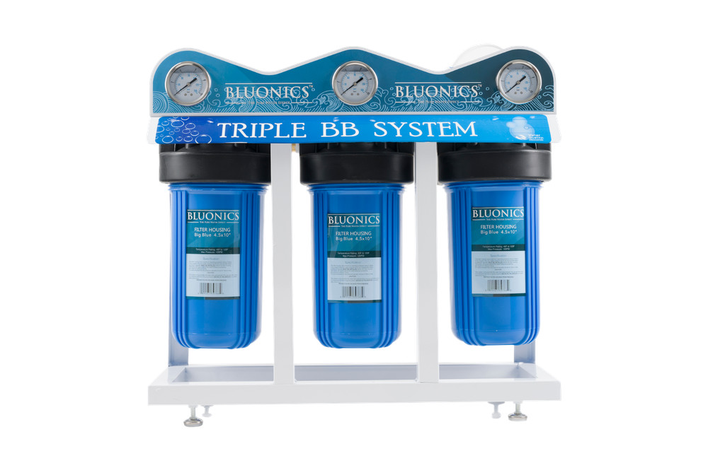 55W UV Well Water Filter System 4.5"x10" w/ Extra Filters BLUONICS