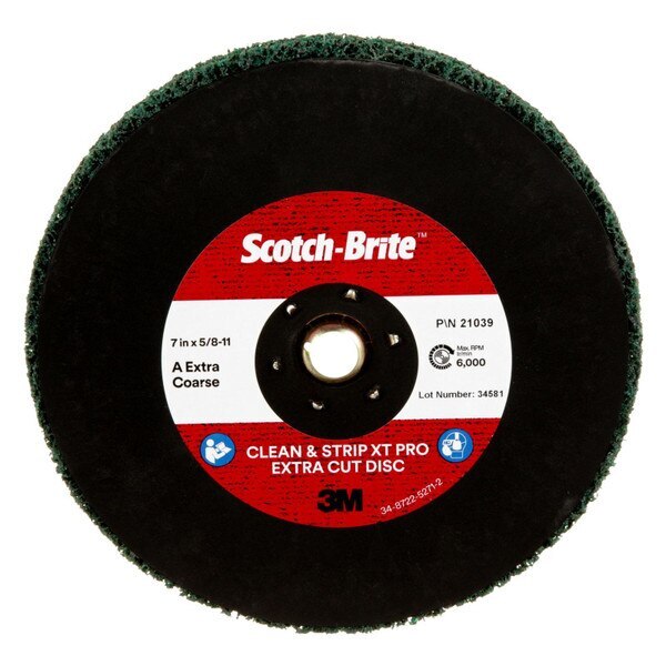 "Scotch-Brite Clean & Strip XT Pro Coarse Disc, TN Quick Change, Rust/P