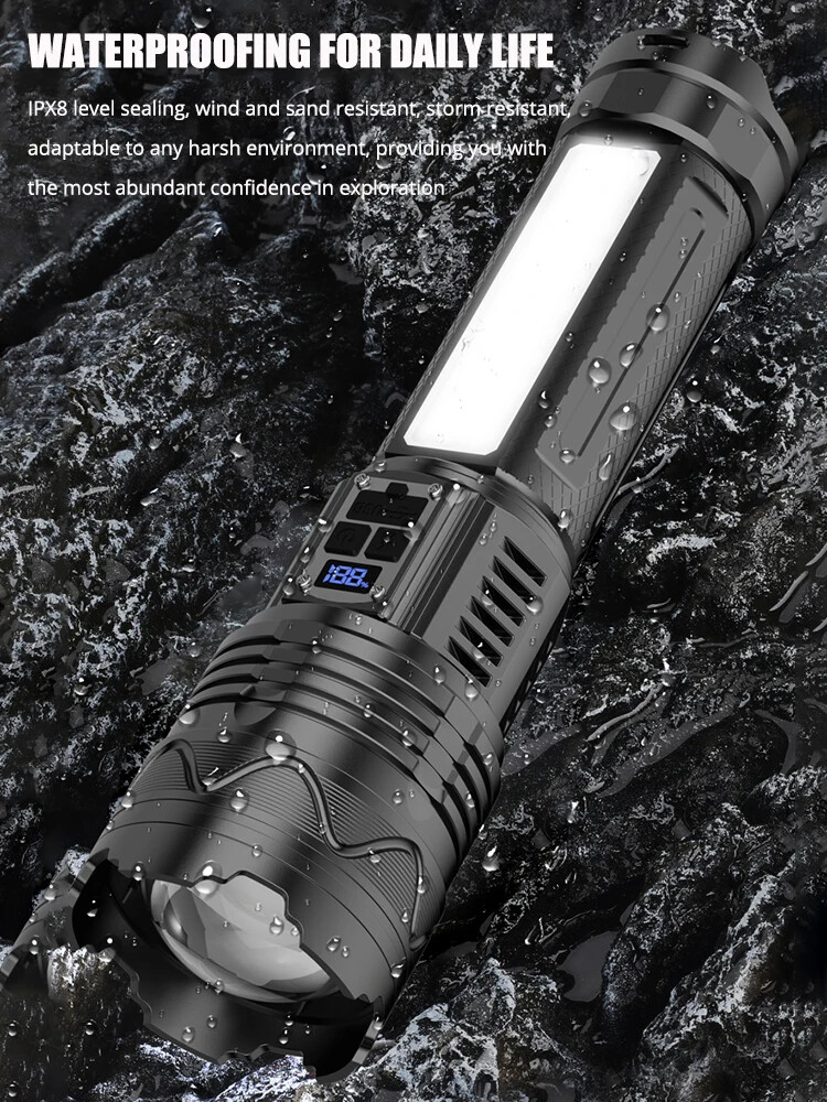 9000000LM High Power Rechargeable Led Flashlight Lighting Tactical Torch Lantern
