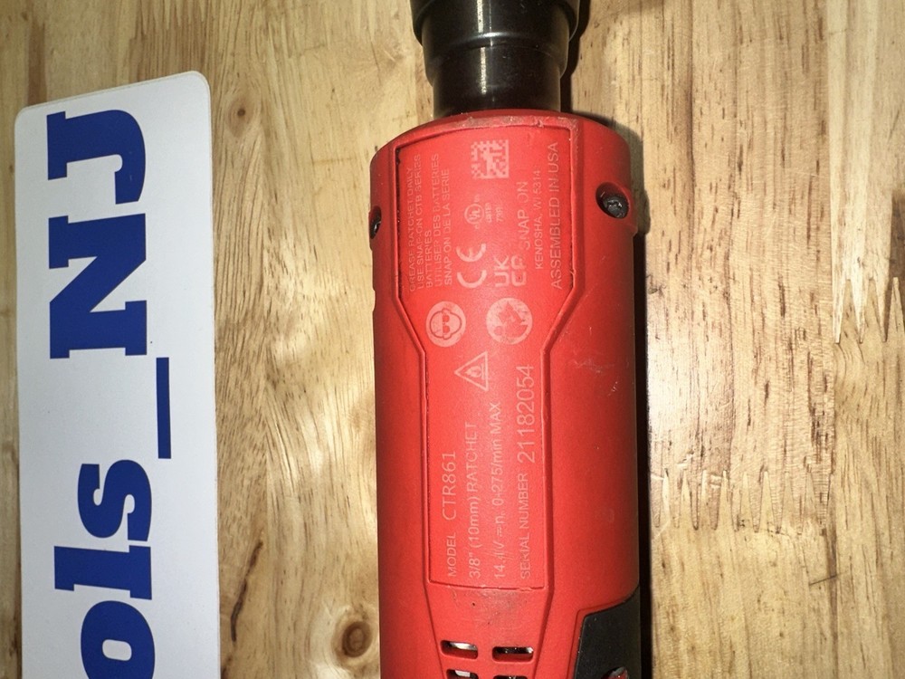 SNAP-ON 3/8" CORDLESS RATCHET + BATTERY CTR861 (RED)