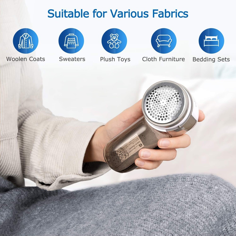Home Standard Gray Lint Remover with Replaceable Blades and Adjustable Height