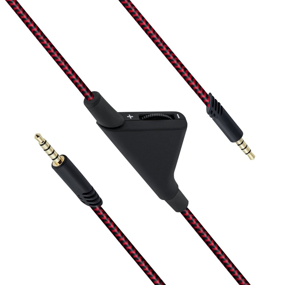 Tolesum 2M Replacement Headset Cable with Volume Control 2 meters, Red/Black