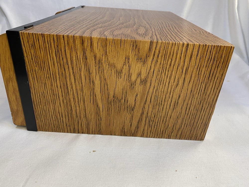 Vintage 3 Drawer 60 CD Storage Holder Case Faux Wood STACKABLE