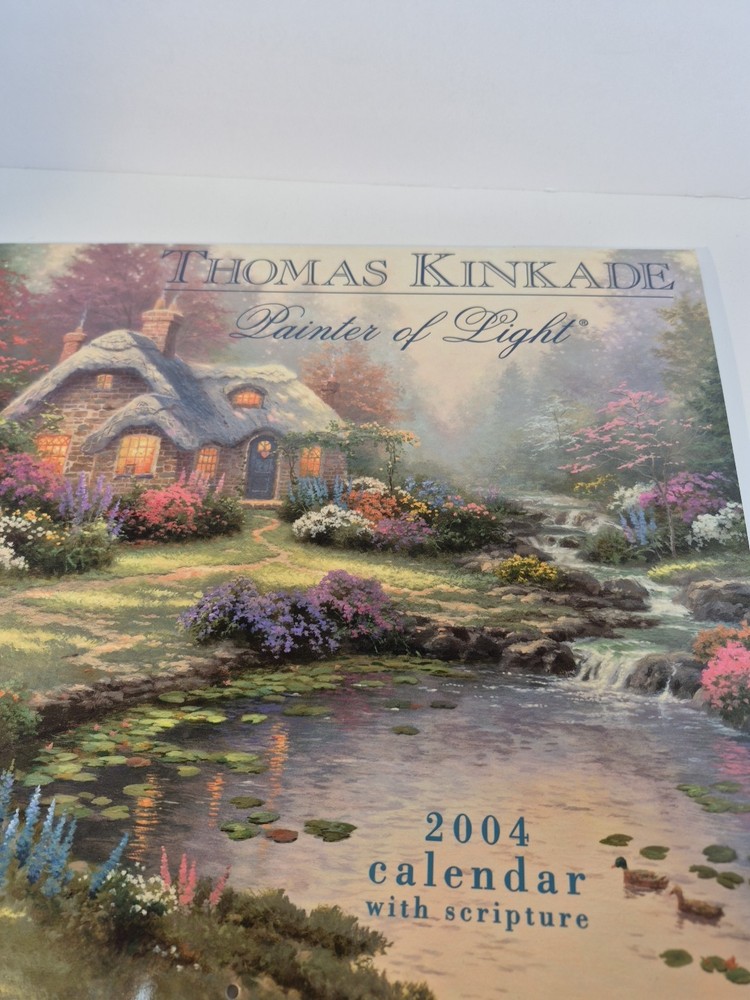 2004 Thomas Kinkade Painter Of Light Calendar With Scripture READ