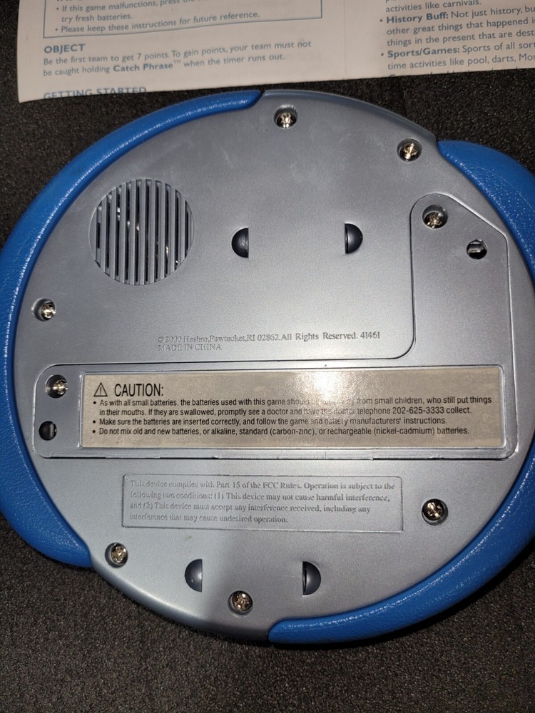 Hasbro 5712 Electronic Catch Phrase With Directions/manual Working Tested