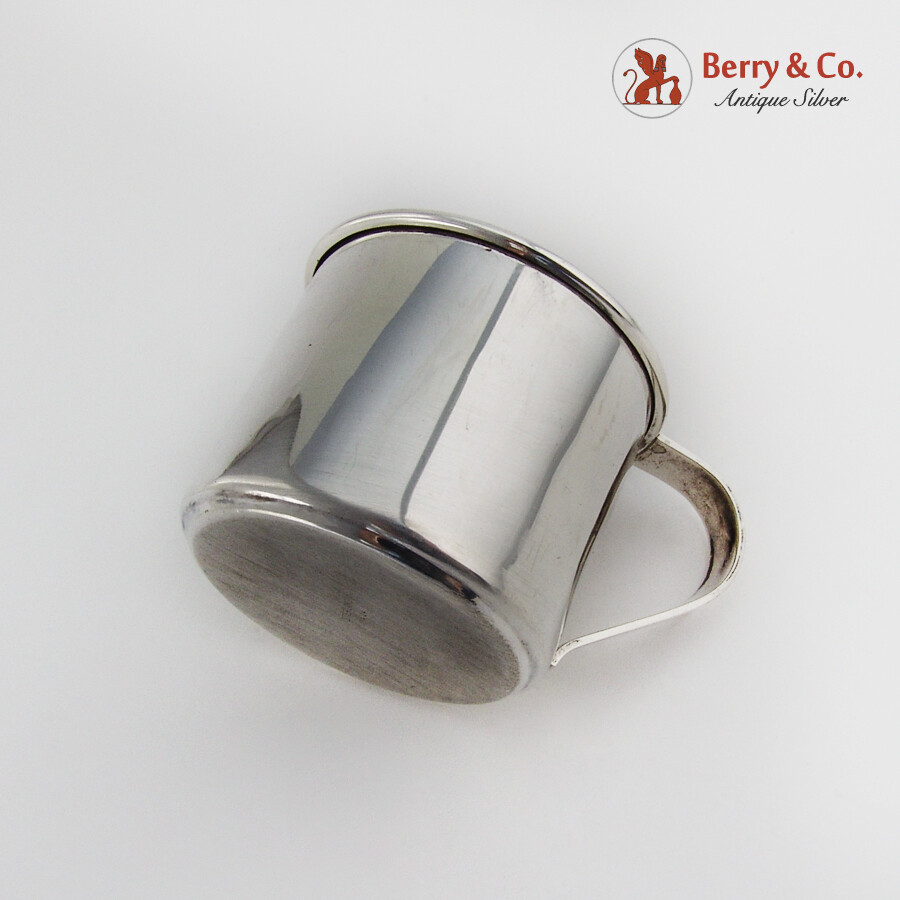 Plain Design Baby Childs Cup Gilt Interior Sterling Silver