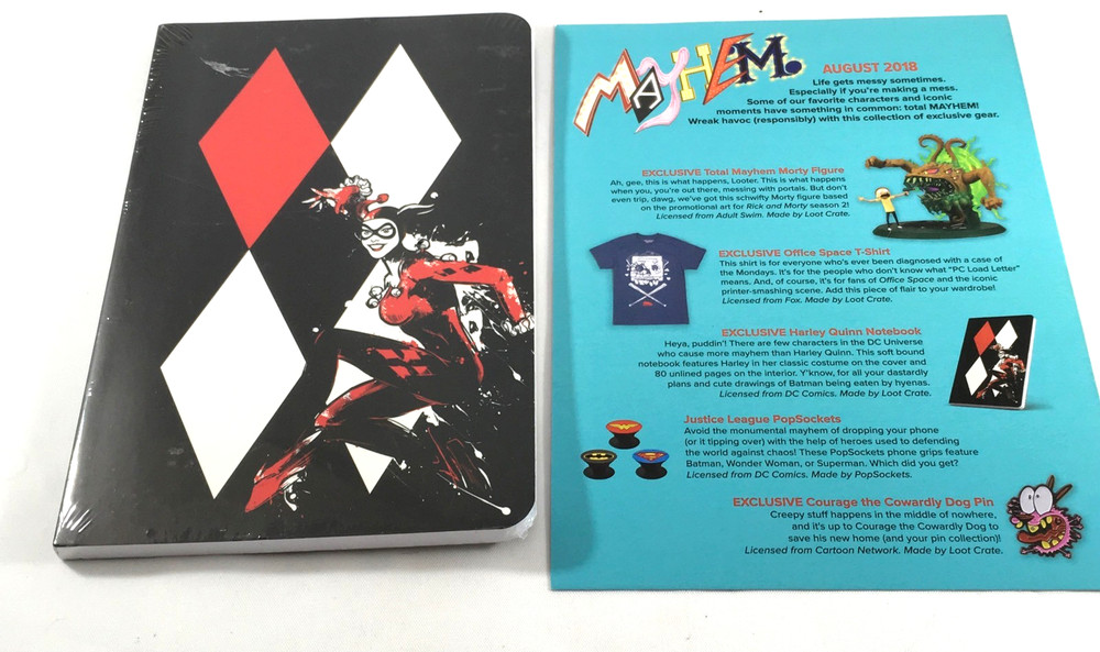 Harley Quinn Notebook Journal  DC Comics Loot Crate Exclusive