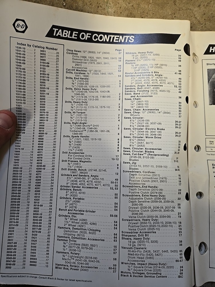 1982 Black & Decker Heavy Duty Construction Industry Power Tools Catalog