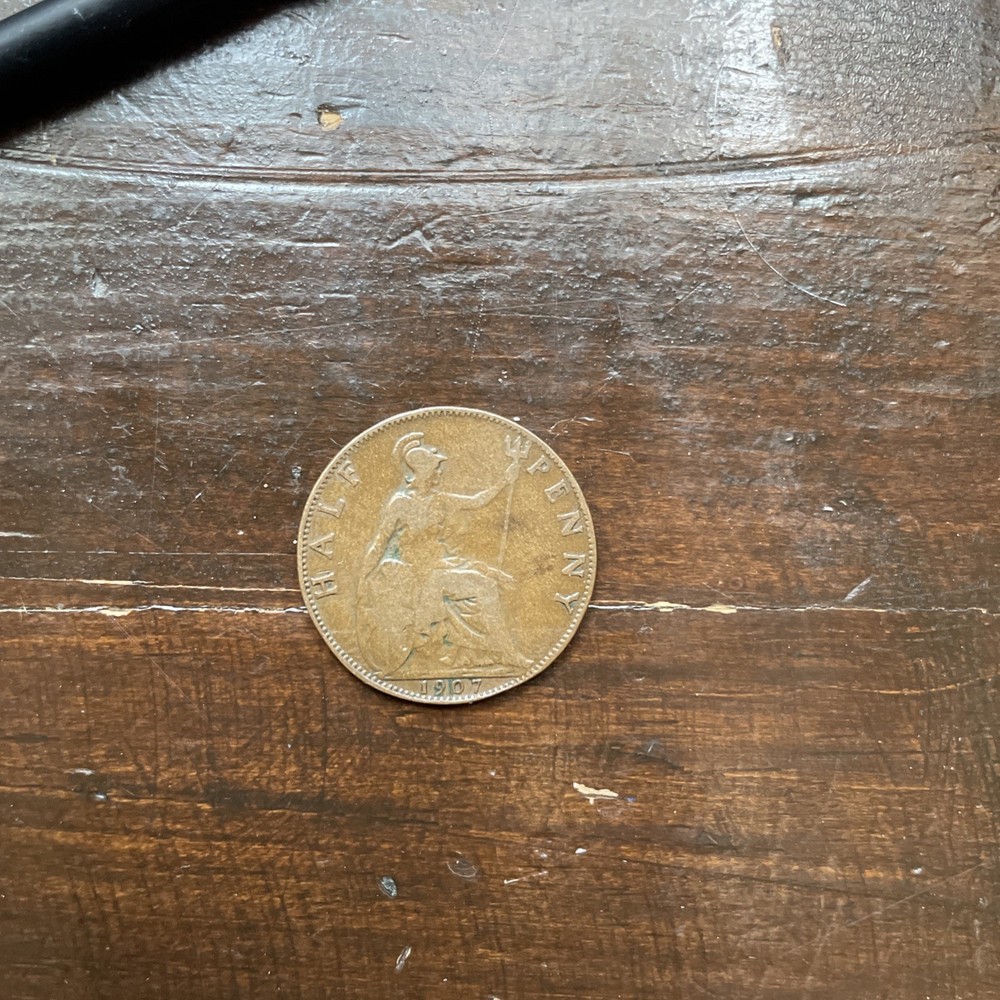 1907 Great Britain Half Penny Bronze