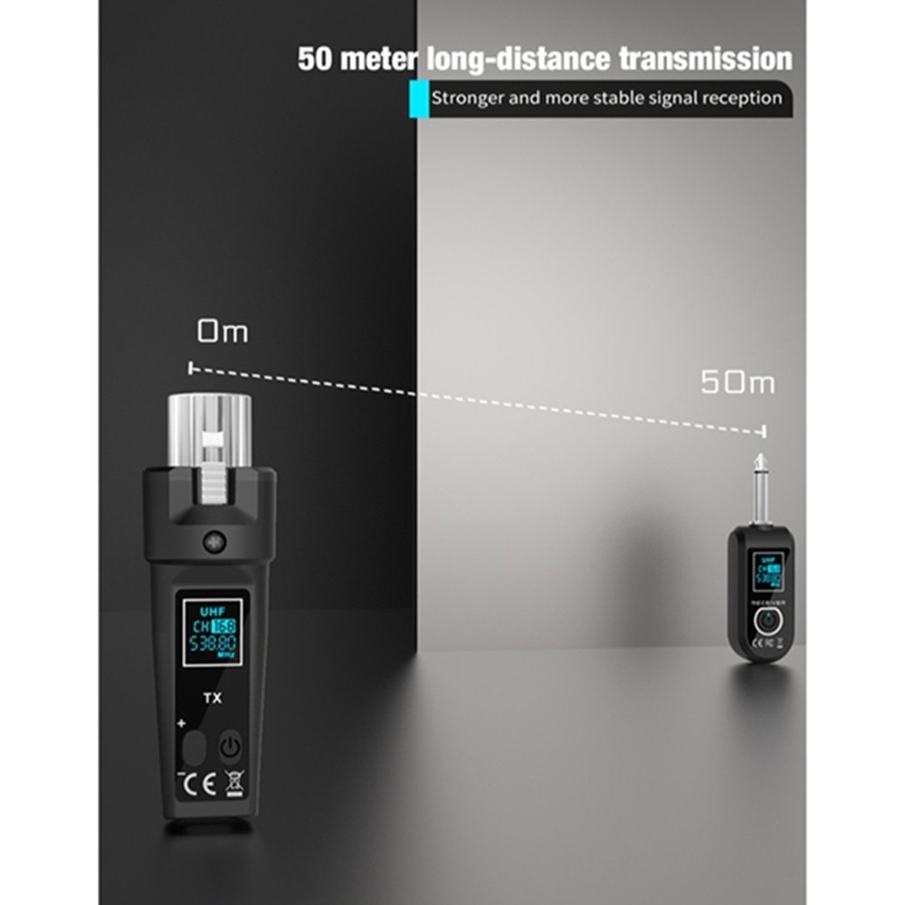 UHF Microphone Converter System XLR Transmitter and Microphone Receiver9246