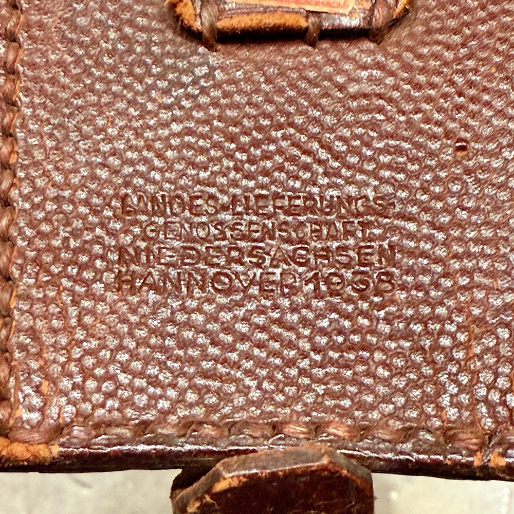 Original WWII German Mauser Ammo Leather Case Pouch Hannover