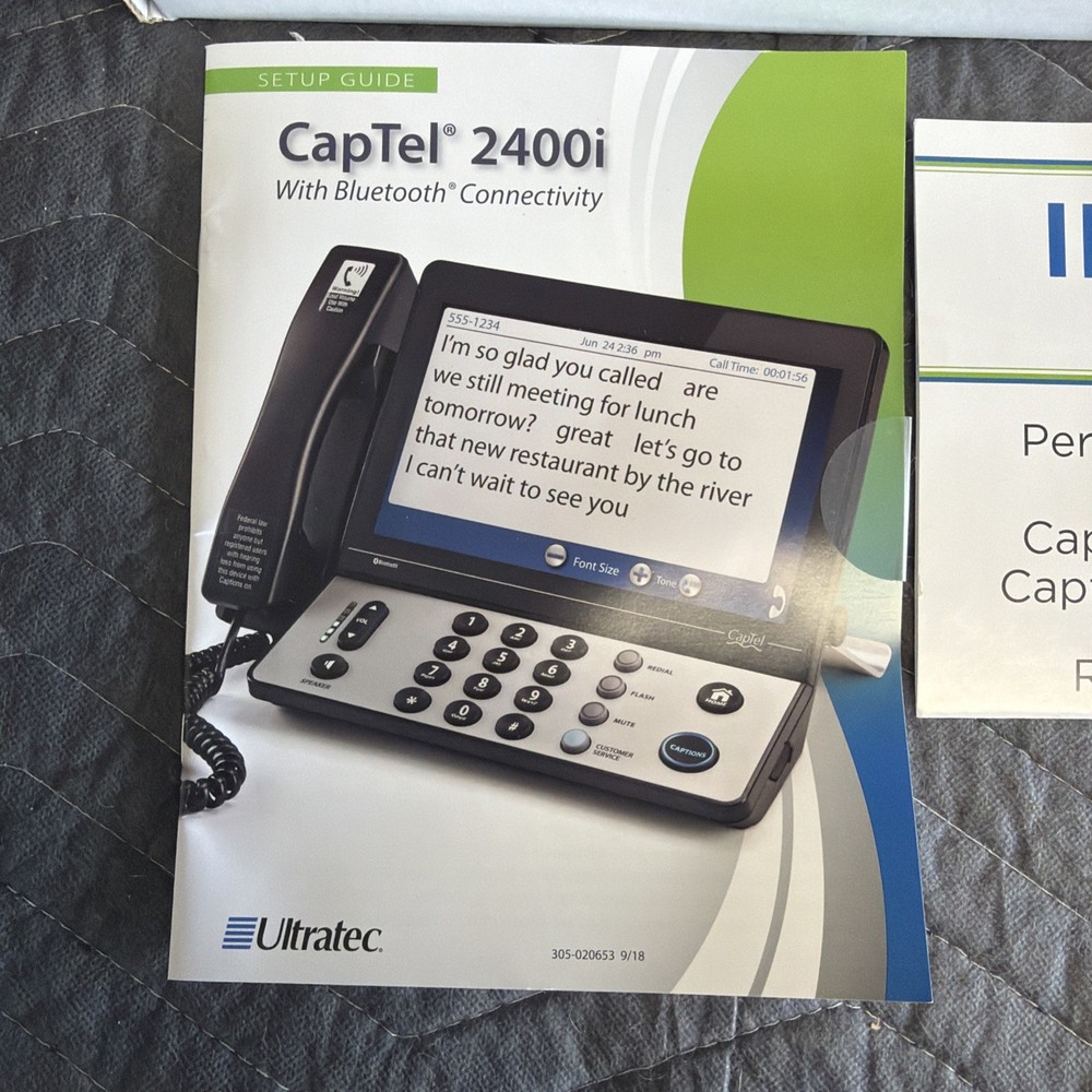 Hamilton CapTel 2400i Captioned Telephone large Touch Screen
