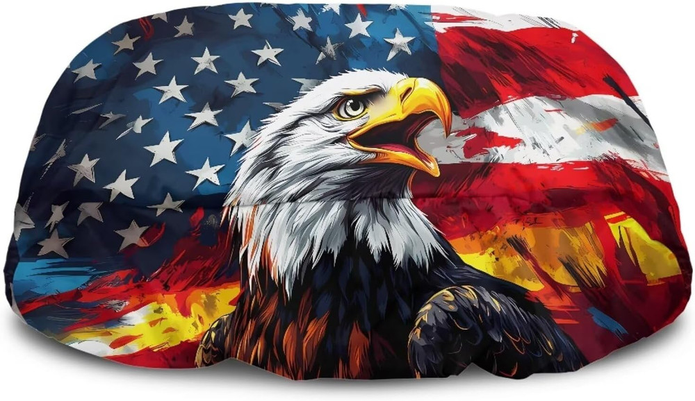 Eagle American Flag Waterproof Winch Cover, Badlands Winch Cover, Breathable Win