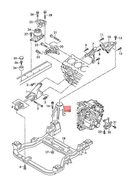 VW Engine Mounting 7E0199849F Genuine