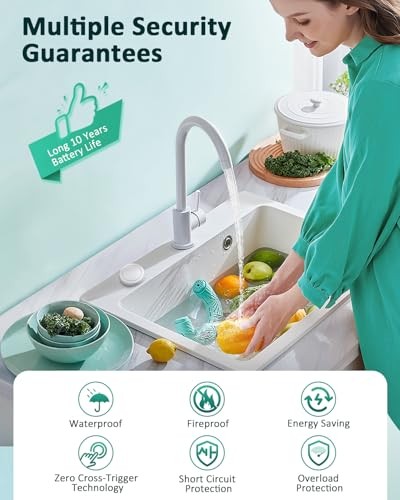 Garbage Disposal Wireless Switch Kit, Remote Control Outlet, No Drilling On