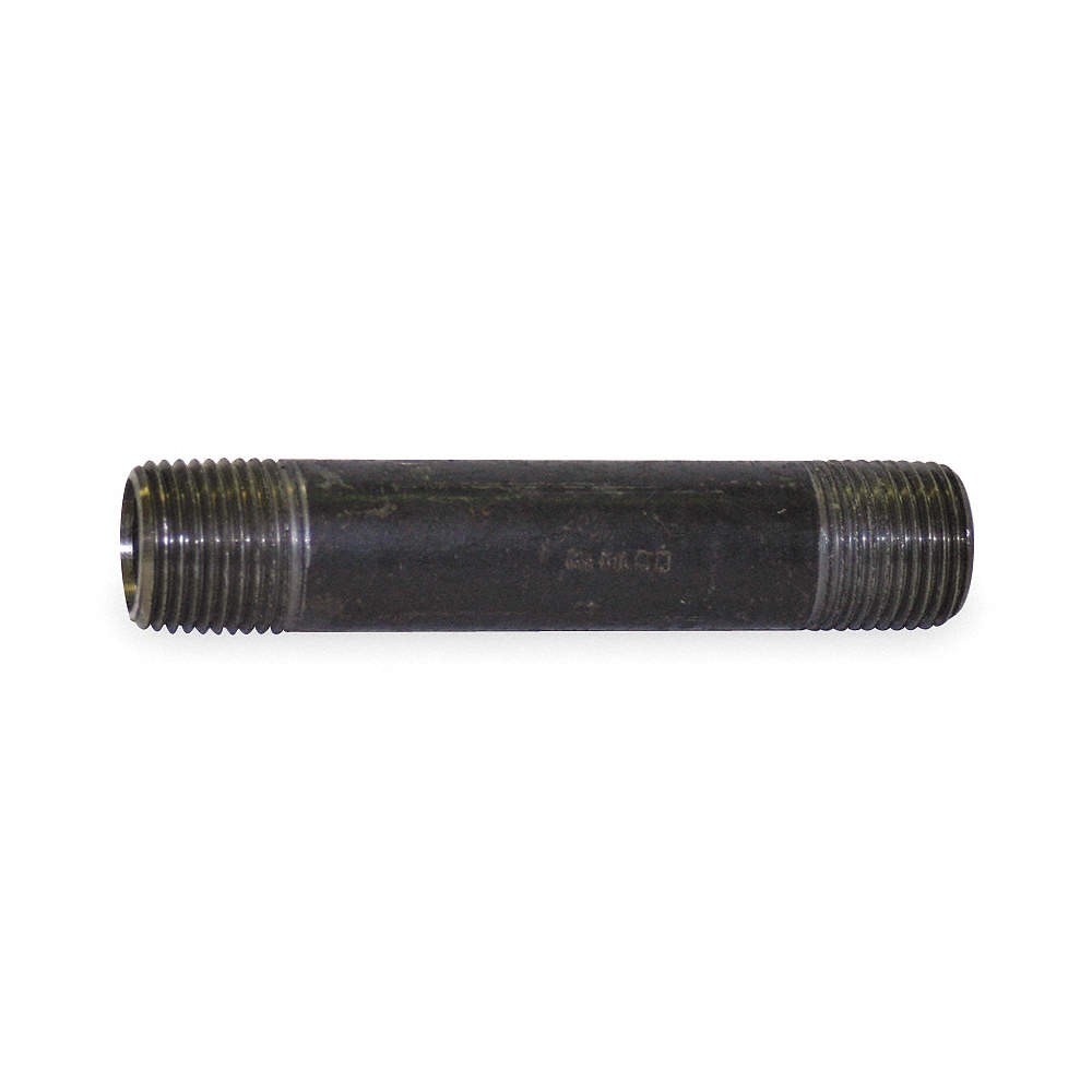 BECK 0332620202 Black Pipe Nipple,Threaded,3/4x5 In 20H718