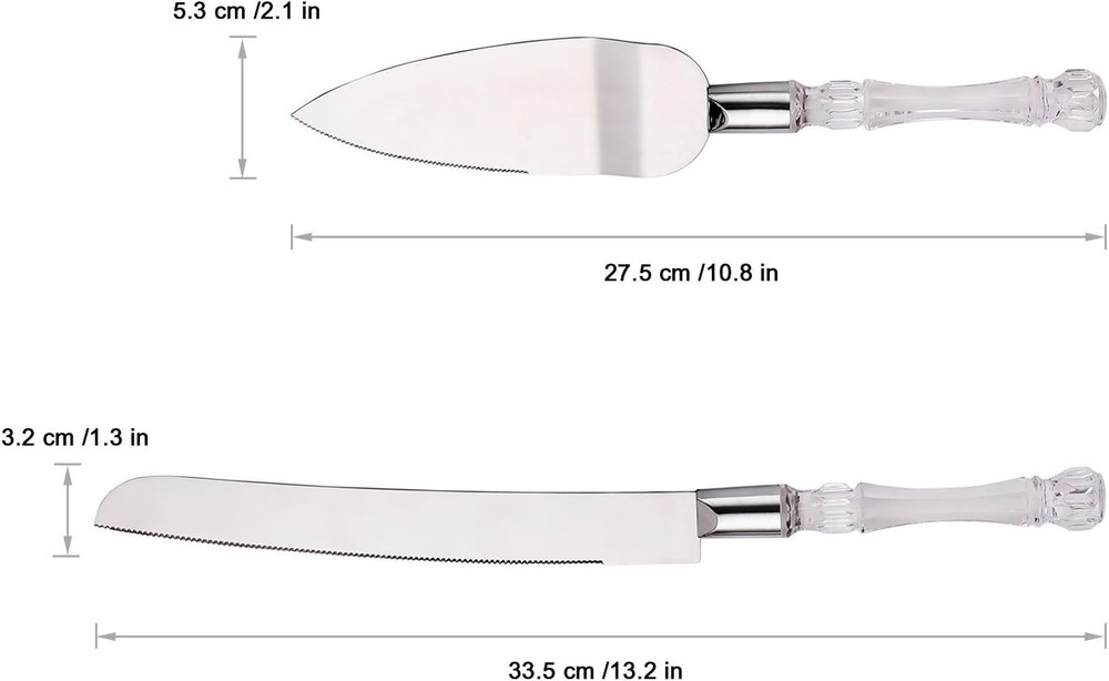 Elegantly Engraved Mr & Mrs Wedding Cake Knife Set – Timeless Silver Classic